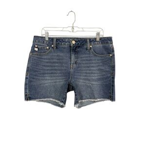 Seven7 NEW Size 8 Weekend Shorts Jean Cutoff Raw Hem Frayed Blue Stretch